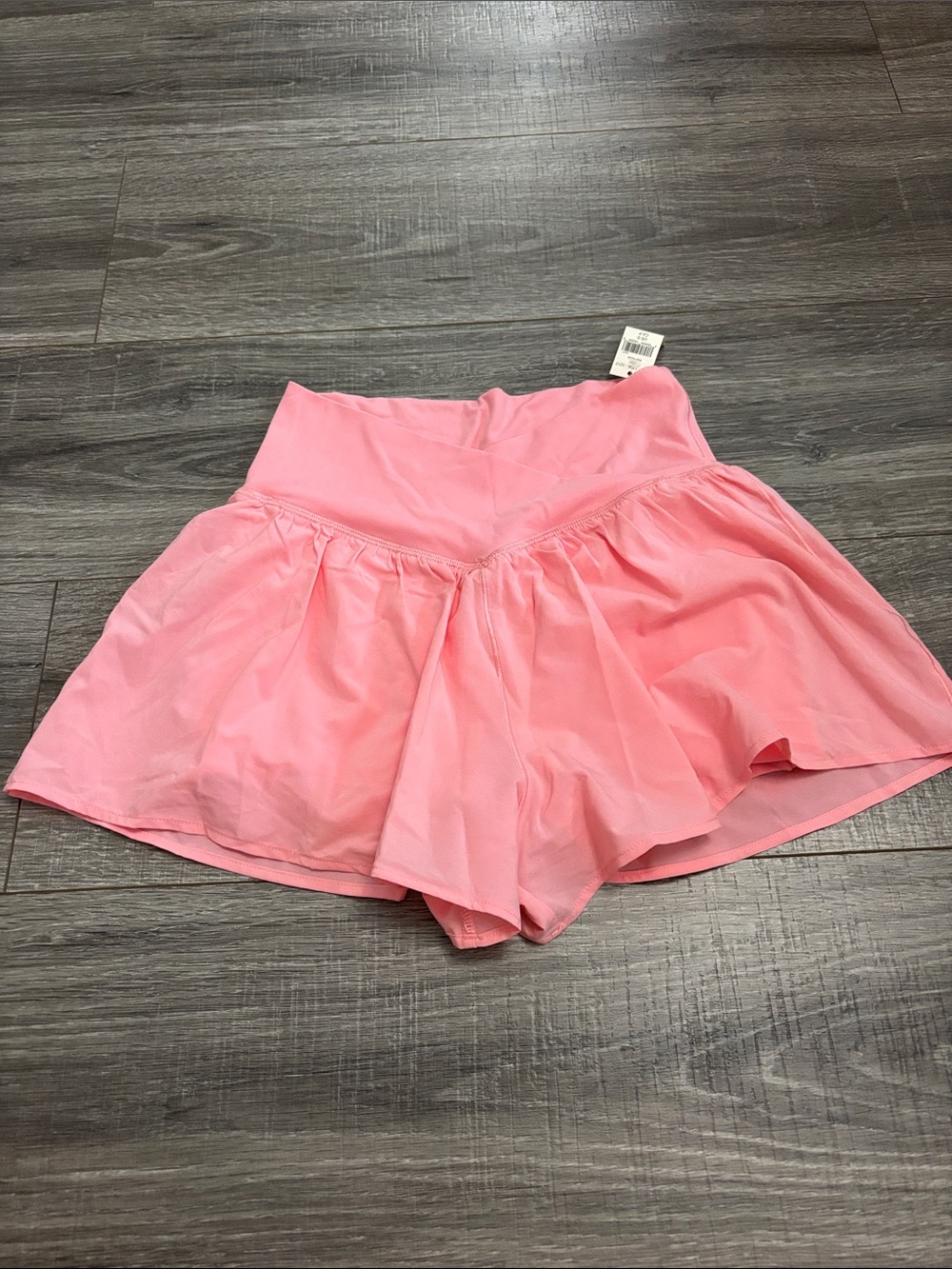 aerie pink crossover shorts